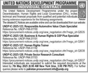 Start Your Career with the Latest United Nations Development Programme (UNDP) Management Posts in Lahore 2025.